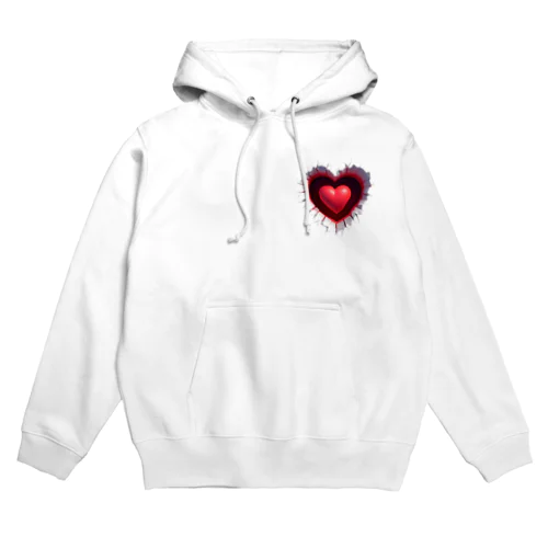 トリックアート「ハート」 Hoodie