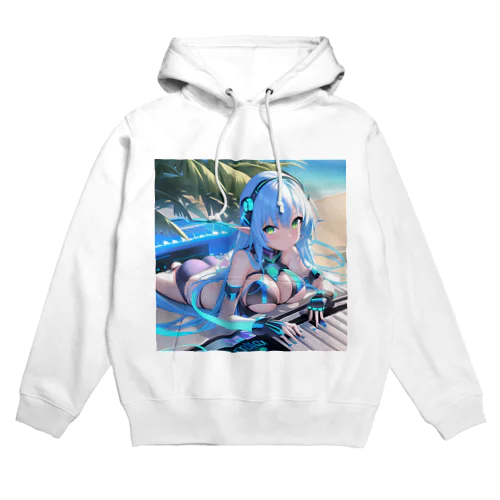 エルフのサイバーピアニストの夏休み Hoodie