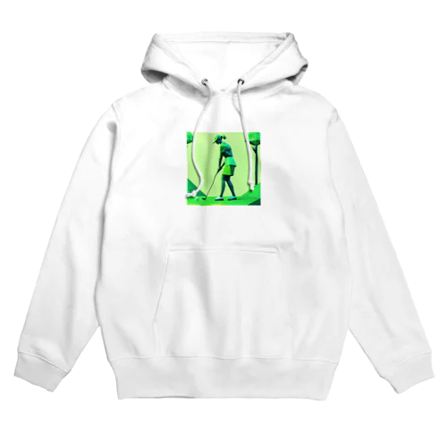 ゴルフしている美人 Hoodie