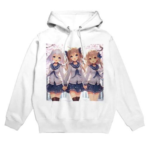 AIが作った可愛い制服の女の子 Hoodie