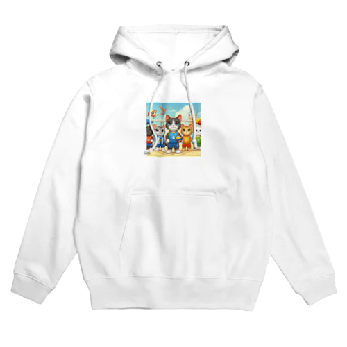 猫好きのみなさん必見！愛らしい猫のバレーボールグッズ Hoodie