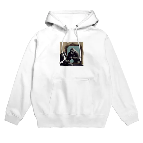 鏡に映るゴリラ Hoodie