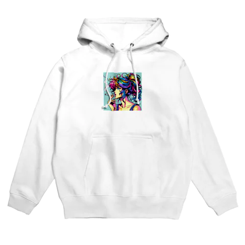 タバコを吸う女性 Hoodie