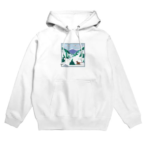 スキーをしている犬 Hoodie