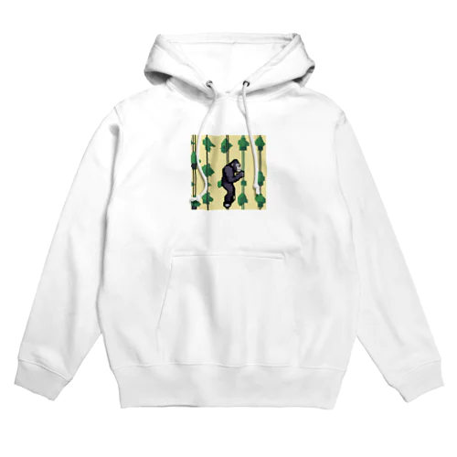 ロープにぶら下がるゴリラ Hoodie