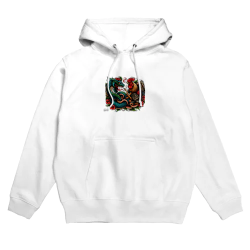 鶏と蛇の喧嘩 Hoodie