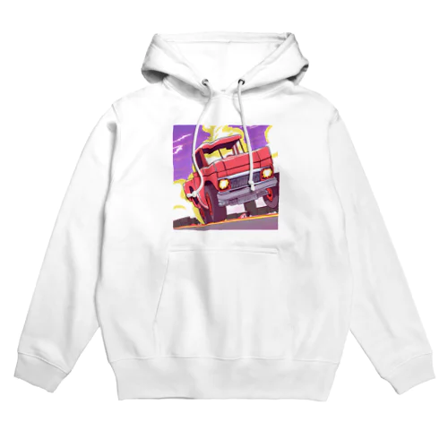 ホットロッド　イラスト　ノスタルジック Hoodie