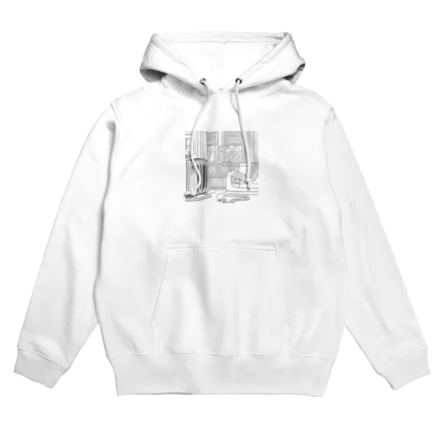 暖房の前でまったりと寝そべりながら冬を喜んでいる蛇 Hoodie