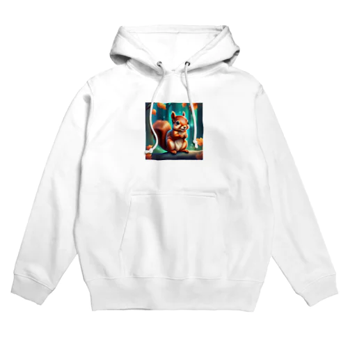 可愛いリスのイラストグッズ Hoodie