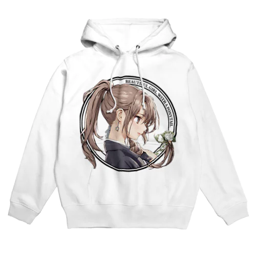 ポニーテール美少女図鑑アイコン Hoodie