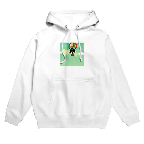 パラシュートで飛ぶゴリラ Hoodie