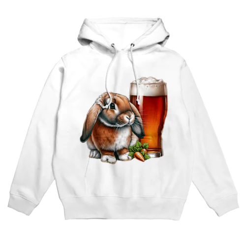 可愛いウサギ(垂れ耳ビール)カラー03 Hoodie