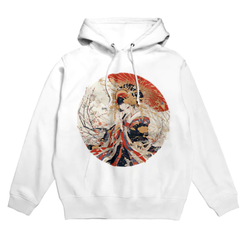 浮世絵 美人画 Ukiyoe beauty painting [UB-NIJI06-SR002-0001] Hoodie