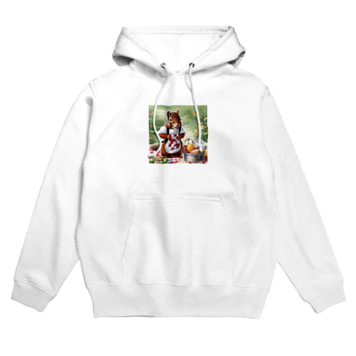 可愛らしいシマリスのエプロン姿 Hoodie