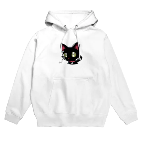 黒い毛並みの猫 Hoodie