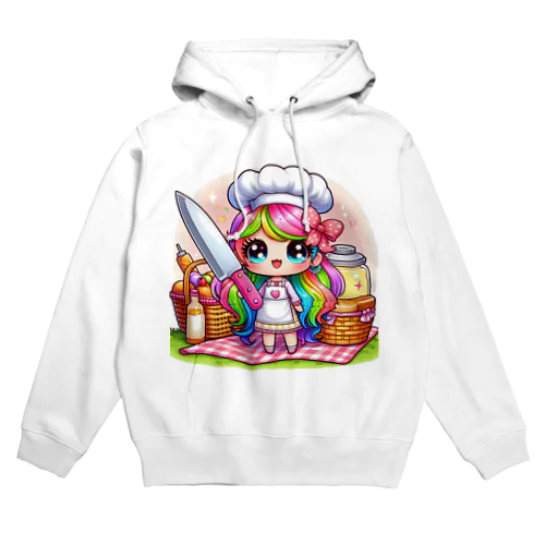 可愛い女の子が料理をしている様子が Hoodie