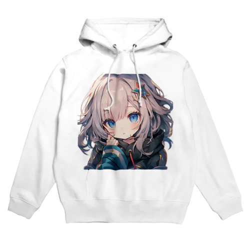 見つめる美少女 Hoodie