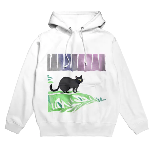 なんか抜けてる黒猫 Hoodie