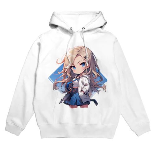 金髪ちびキャラ美少女 Hoodie