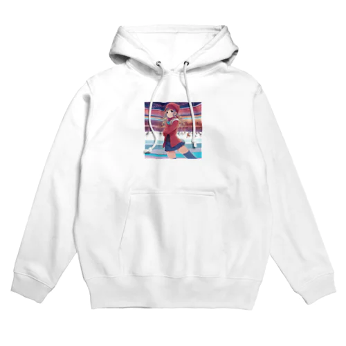 スケートをする女性 Hoodie