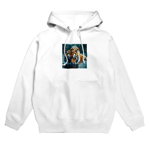 泳いでいるトラ Hoodie