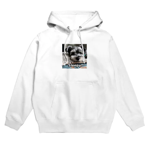 眠そうなミニチュア・シュナウザー Hoodie