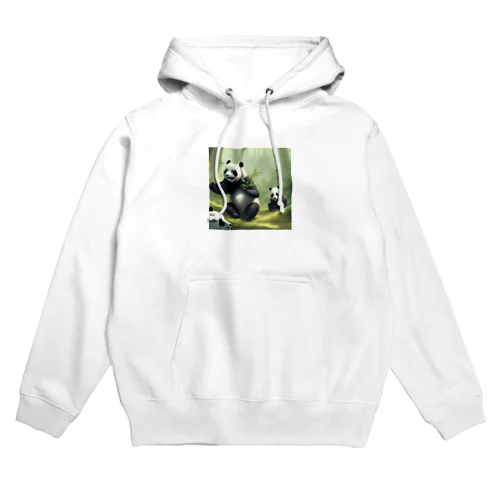 遊んでるパンダ Hoodie