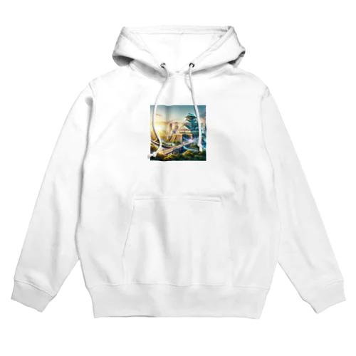 明るい未来を予感させる大阪城 Hoodie