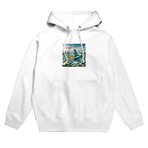 近未来を予感させる大阪城 Hoodie