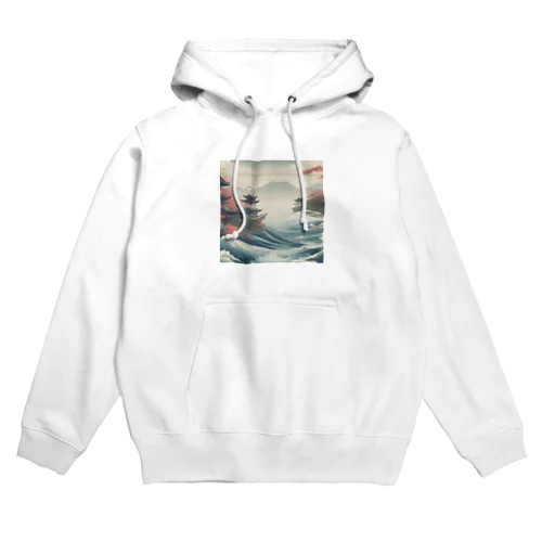 日本建築と海 Hoodie