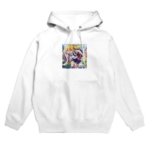 元気はつらつな、金髪ポニーテールJK Hoodie