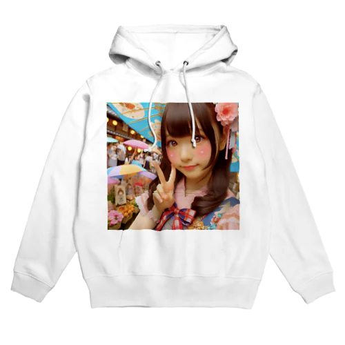 和傘の女の子 Hoodie