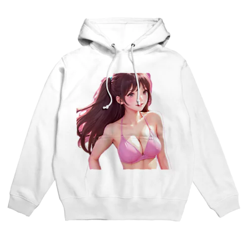 ピンクの水着 Hoodie