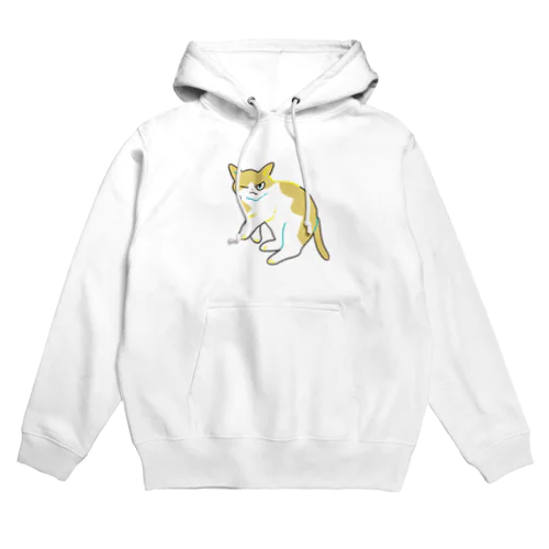 茶白猫おすわり Hoodie