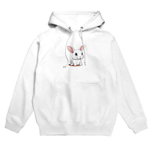 うさぎ白 Hoodie