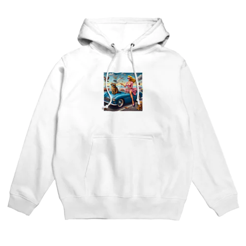 ドライブにゃんこチャン Hoodie