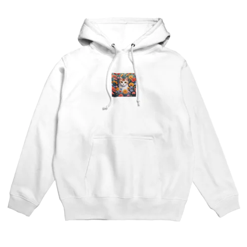 ロココFLOWERキャットコスモス Hoodie