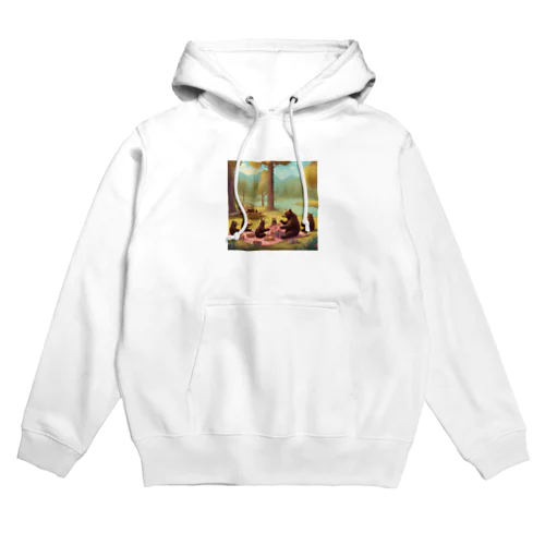 癒される動物（くまの親子） Hoodie