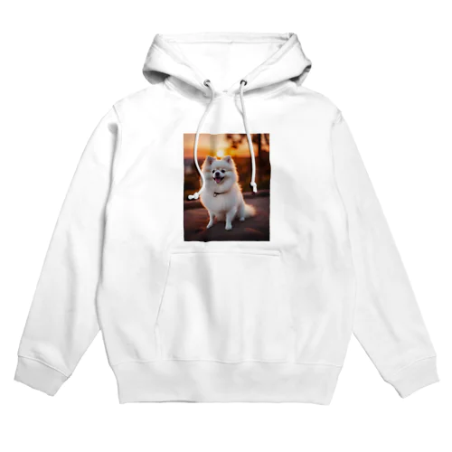 夕日とポメラニアン Hoodie
