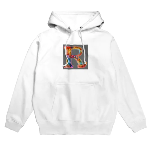 一文字のアルファベットが、美しく装飾されたデザインです Hoodie