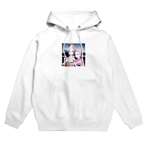 白く透き通る肌の娘達 Hoodie