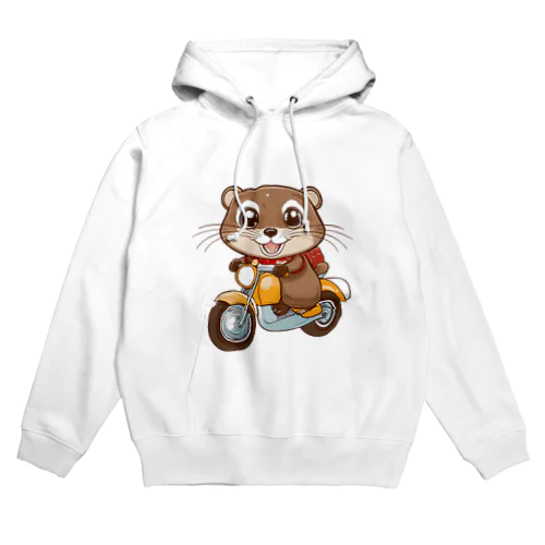 コツメカワウソがツーリング Hoodie