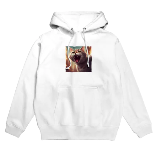 威嚇するねこ Hoodie