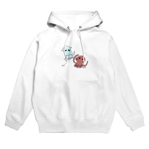 イカくん、タコくん　カラー Hoodie