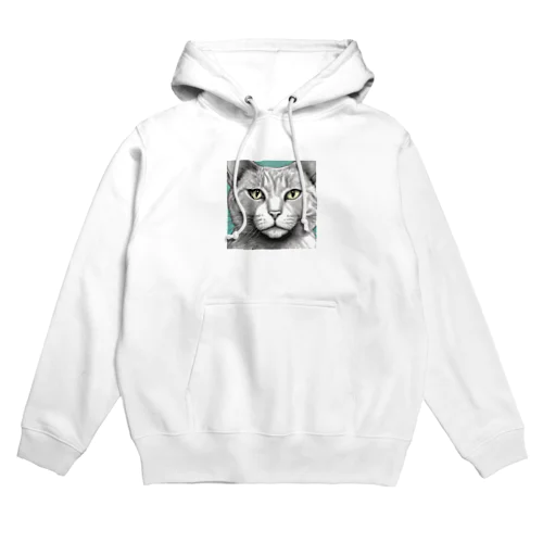 ドアップ猫 Hoodie