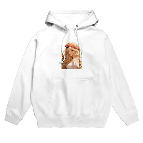 花飾りを付ける女性　なでしこ1478 Hoodie