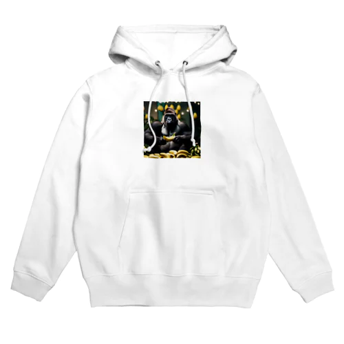 バナナの芸術的な盛り付けをするゴリラ Hoodie