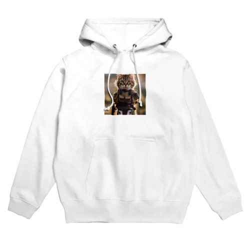 軍事ネコ Hoodie