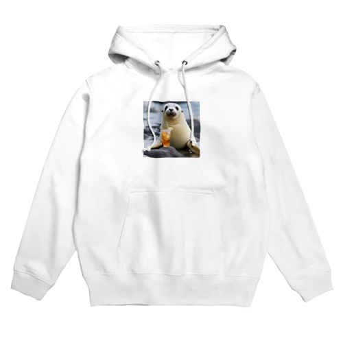 アイスティーを飲むアザラシ Hoodie