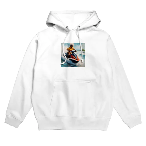 ジェットスキー乗り乗りグランマ Hoodie